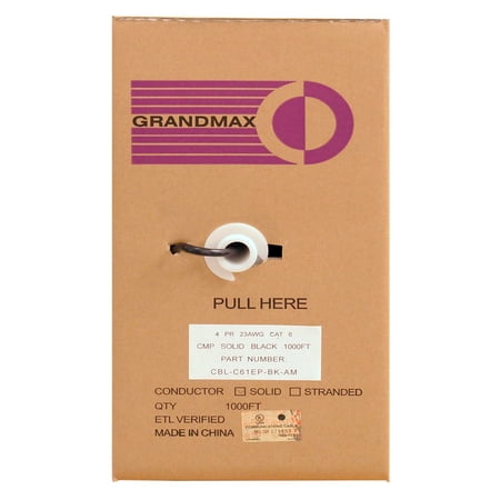 Grandmax Cat6 550MHz Plenum Solid UTP 1000ft 100% Copper Cable Orange price history on PriceWatchPro