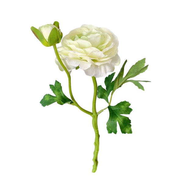Yuarrent Ramo de Camelia Artificial de 2 cabezas simulación hogar jardín decoración boda banquete fiesta DIY Decoración Accesorios Flores artificiales verde blanco Yuarrent HA8264-02B