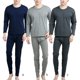 thumbnail image 2 of Jumpingount Ropa interior térmica para hombre, traje para mantener el calor, pijamas para hombre, estilo Simple, calentamiento corporal para invierno, Ropa interior Gris claro 3XL Jumpingount AP013786-10B, 2 of 6