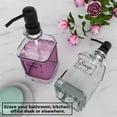 thumbnail image 3 of 2 Pack Soap Dispenser, GLADPURE 18 oz Antique Thick Glass Soap Dispensers-Black, 3 of 7