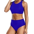 thumbnail image 4 of Women High Waisted Bikini Push Up Two Piece Swimsuits Swimsuit Two Piece Ruched High Waist Print Bikini Set Swim Shorts for Women plus Size 4x plus Size Swim Shorts for Women Cute Bikinis for Women, 4 of 6