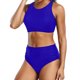 thumbnail image 4 of WILLBEST Traje de Baño Para Mujer, Bikini de Cintura Alta Sexy, Push Up, Traje de Baño de Dos Piezas, Conjunto de Bikini Estampado de Cintura Alta Fruncido Retro de Dos Piezas, 4 of 6