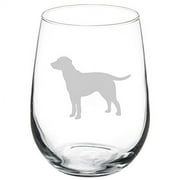 Wine Glass Goblet Lab Labrador Retriever (17 oz Stemless)