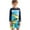 Blue-3, variant on CYRBOKO Boys Swimwear, Two pieces Swimming Pool Long Sleeve Summer Bathing Suits Blue Size 6 T