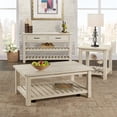 thumbnail image 5 of Martin Svensson Barn Door Solid Wood End Table Antique White, 5 of 5