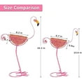 thumbnail image 5 of Set of 2 Pink Metal Flamingo Planters with Basket for Indoor Outdoor Garden Yard Decor, 5 of 7