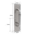 thumbnail image 3 of Push-pull Board Door Hardware 1Pcs Corner Push-pull Plate Silver Stainless Steel, 3 of 9