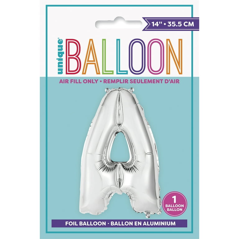 Silver Letter L Foil Balloon - 14 Inch, Helium Or Air Fill, Perfect For Birthday, Anniversary & Party Decor