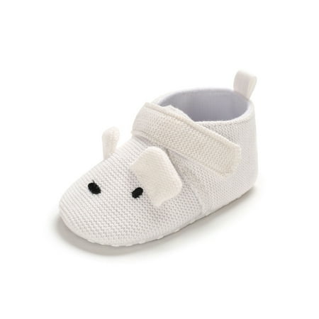 

Gomelly Infant Flats Prewalker Crib Shoes First Walkers Casual Shoe Magic Tape Walking Newborn Baby Girls Boys White 0-6 months