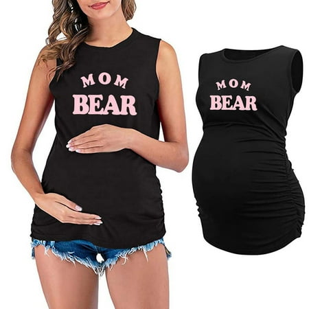 

Oalirro Fashion Womens Print Maternity Dress Large Size Short Sleeve T-Shirt