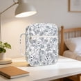 thumbnail image 3 of Travel Notebook with Quilted Design Highlighter Tabs Large Book Cover Carrying Handle and Zipper for Outdoor Use, 3 of 4