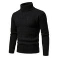 thumbnail image 3 of IROINNID Men's Sweater Turtleneck Long Sleeve Jumper Mid-Length Solid Color Casual Pullover Winter High Collar Sweater Coat Undershirt, 3 of 4