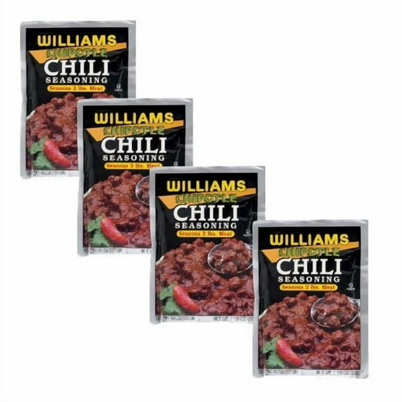 ( 4 Pack ) Williams Seasoning, Chili, Chipotle 1.125 Oz
