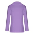 thumbnail image 6 of Jacenvly Fall Blazers for Women Lapels Long Sleeve Cropped Business Attire Solid Cardigan Coat Soft Comfort Casual Trendy Slimming Blouse, 6 of 7