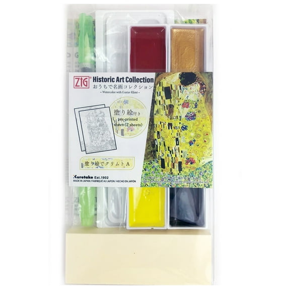 Kuretake ZIG Historic Watercolor 6 Color set- Gustav Klimpt "The Kiss"