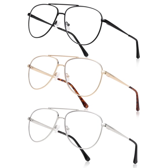 Lentes de lectura AMOMOMA estilo aviador con filtro de luz azul 2.00x