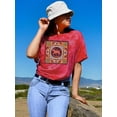 thumbnail image 2 of Taurus Zodiac Ethnic Style Tie Dye Crystal Women -Image by Shutterstock, Female x-Large, 2 of 4