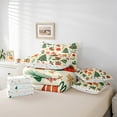 thumbnail image 5 of Manfei Vintage Xmas Tree Bedding Comforter Set 7-Piece, Merry Christmas Stocking Queen Bedding Sets, Snowflakes Presents Gifts Queen Sheet Sets, Super Cozy Room Decor, 5 of 7
