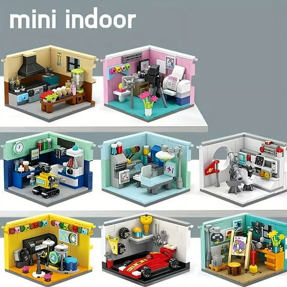 Dreamer Building Block Scene Assembly Model, Boy Racer, Girl City Builder, Toy Street Scene Puzzle