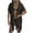 Black, variant on Women's Open Front Knit Cardigan with Fringe Hem Hollow Out Boho Cover Up Black Free Size