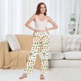 thumbnail image 6 of FORMRS Women's Pajama Pants with Pockets Soft Comfy Loungewear Sleep Bottom, Sizes S-2XL, Green Vegetables Pattern, 6 of 8