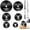 Black, variant on 9 count Drill  Wheel and  Bit Set - 1/4 Inch Hex Shank Rotary Tool Attachment for Metal, , Plastic