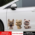 thumbnail image 3 of 2 paquetes de pegatinas de simulación para coche, pegatinas para coche con bonitos gatos en 3D + pegatinas creativas con dibujos de perros para coches, hogar, oficina (tipo 1), 3 of 5