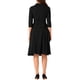 thumbnail image 3 of Conjuntos de traje de falda inspiradores y elegantes para mujeres, 2 piezas, oficina, chaqueta de blazer de 3/4 de manga, faldas plisadas, L negro, 3 of 6