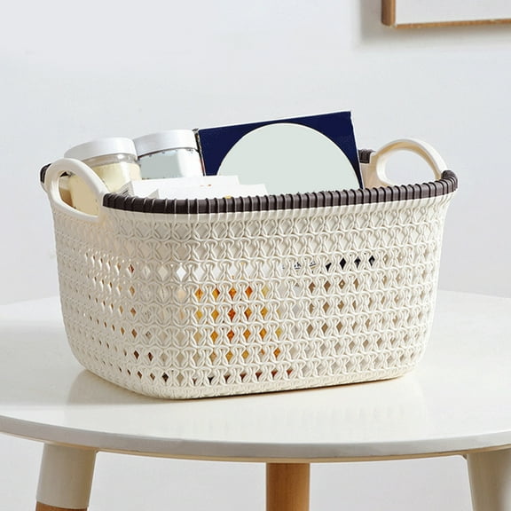 AZXY Plastic Laundry Basket,Flexible Laundry Basket with Handles,Large Dirty Clothes Storage Baskets,Portable Dirty Clothes Storage Box for Bathroom Desktop