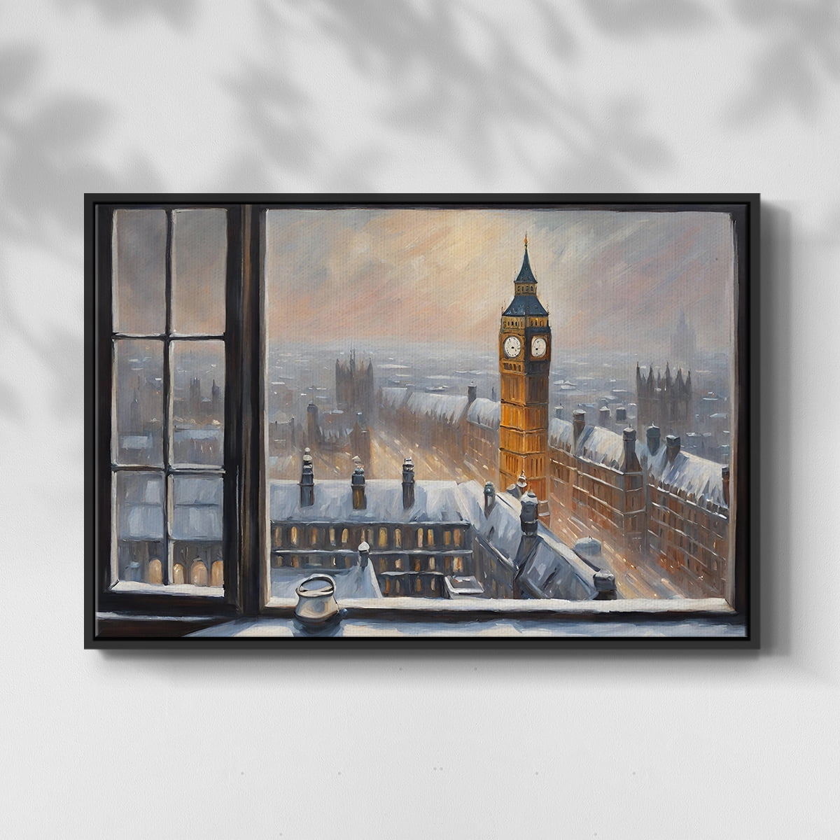 Vintage Landscape-CCXVII By Wexford Home Framed in Black Wood Gallery Wrapped Canvas 17 in. x 25 in.