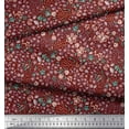 thumbnail image 2 of Soimoi Red Cotton Jersey Fabric Floral & Leopard Animal Skin Print Fabric by Yard 58 Inch Wide, 2 of 3