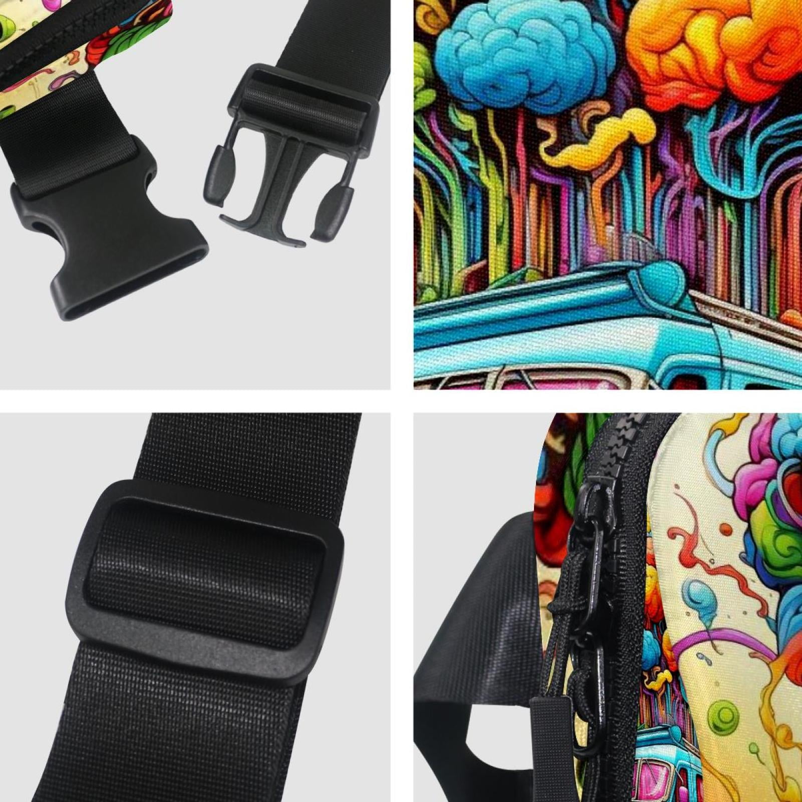 Graffiti Crossbody Bag Waist Pack Waist Bag Lightweight Adjustable with Extension Strap Unisex Fanny Pack