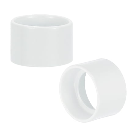 Uxcell Light Socket Shade Ring, 35 mm Metal Hanging Lamp Holder Parts, White 2Pcs
