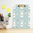 thumbnail image 6 of Wobogo Cute Rabbit Face Pattern Acrylic A4 Clipboards Gold Clip Stardard Size 9×12.5in Office Decorative for Students Workers, 6 of 10