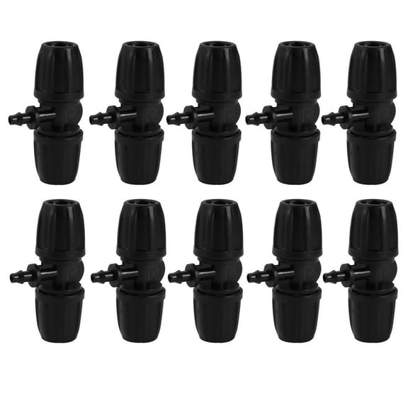 10Pcs 3/8'' to 1/4'' Tee Barb 3-Way Drip Irrigation Watering Tubing Connecting Coupler