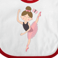 thumbnail image 4 of Inktastic Ballet Dancer for Little Girls Girls Baby Bib, 4 of 4