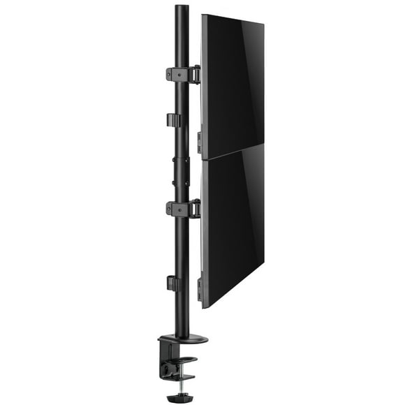 Vertical desk mount for 2 computer monitors 17-32"