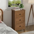 thumbnail image 6 of Oubayajia Mid Century Modern Chest of Drawers, Fluted Side Table with 3 Drawers, Wooden Small Dresser Nightstand for Bedroom Living Room, 6 of 8