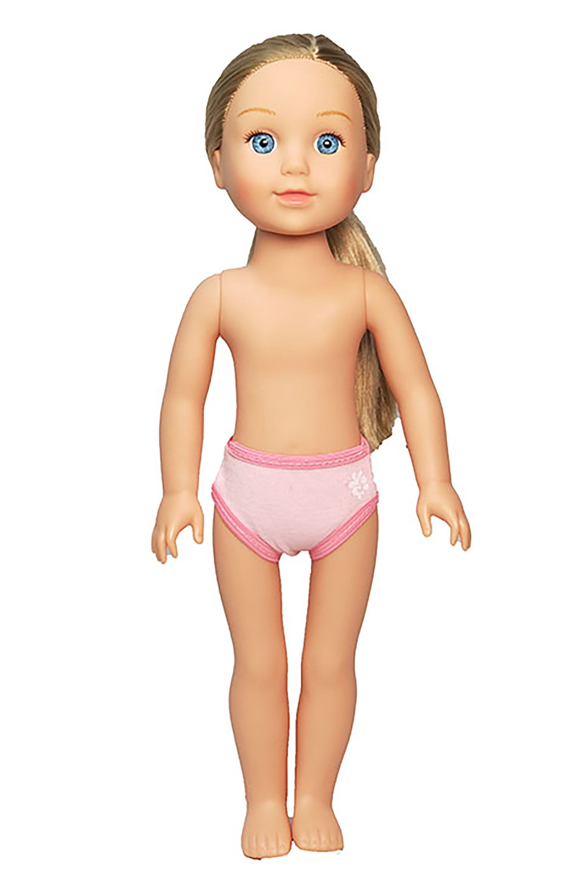 14.5in Doll Sapphire Blonde Hair Blue Eyes Three Outfits and Box Included | American Fashion World