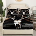 thumbnail image 3 of Erosebridal Sheep Skeleton Queen Sheet Sets, Rustic Farmhouse Bedding Queen Size, Animal Decor 4 Pieces, 3 of 7