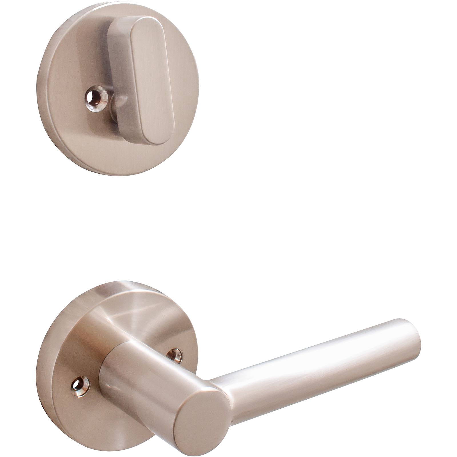 Zurich Door Lever with Round Rosette, Interior Handleset Trim, Satin Nickel  by Stone Harbor Hardware - Walmart.com