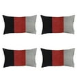 thumbnail image 2 of Set of 4 Red Tripartite Lumbar Pillow Covers, 2 of 5