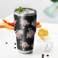 thumbnail image 4 of 30oz Pioneer Flower Floral Print Pattern Tumbler, Double Wall Vacuum Insulated Cup, BPA-Free Leak Proof Lid & Reusable Straws, Hot 12h, Cold 34h, 4 of 6