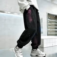 thumbnail image 3 of Bixock Kids Boys Sweatpants High Waist Joggers with Pockets Kids Solid Color Loose Casual Trousers Comfortable Sport Activewear Boys Clothings Size 7-8Years, 3 of 6