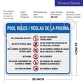 thumbnail image 3 of Pool Rules Sign Bilingual, Spanish English,, 3 of 8