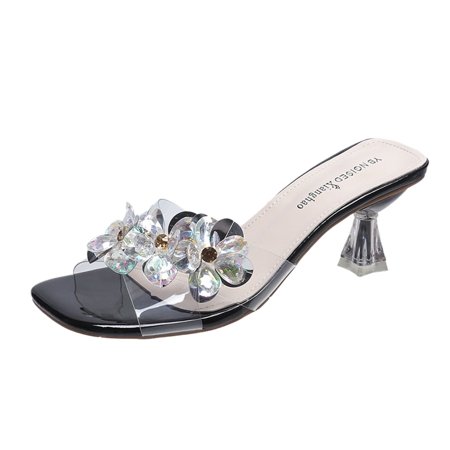 

Mackneog Women‘s Breathable Lace Up Shoes Rhinestone High Heels Casual Sandals Gift on Clearance