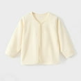 thumbnail image 7 of Annhoo Comfortable Lightweight Tops for Kids Solid Color Crewneck Ribbed Button Down Shirts Casual Fashion Clothes, 7 of 7
