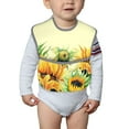 thumbnail image 6 of Bingfone Mess-Proof Baby Bib - Waterproof Bib For Baby Boy Or Girl With Food Catcher Pocket, Unisex-Sunflowers On A Yellow Background, 6 of 8