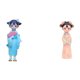 thumbnail image 1 of Estatua de resina de una geisha kabuki asiática con kimono, figura en miniatura de una niña china tradicional. Escultura ideal para cumpleaños, dormit, 1 of 8