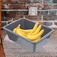 thumbnail image 1 of HLONK Plastic Bus Tub 1 Gallon Grey Commercial Utility Tote Bin Box Small Rectangle Storage Dish for Home Kitchen Restaurant, 1 of 7